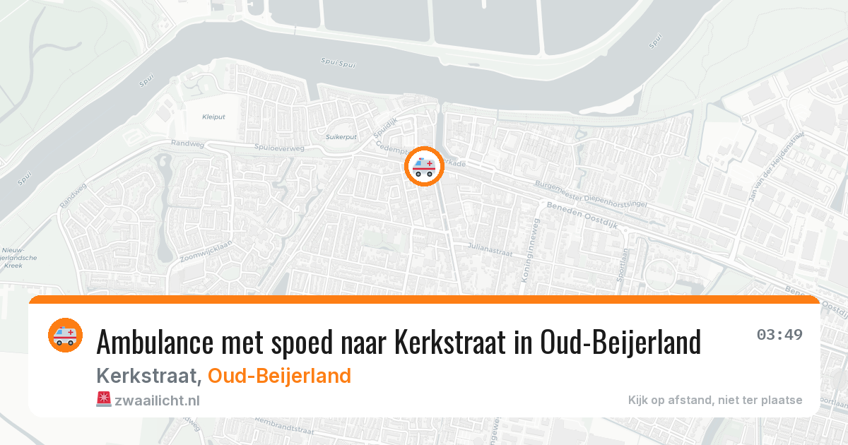 Ambulance met spoed naar Kerkstraat in Oud-Beijerland — 28 jan 2026