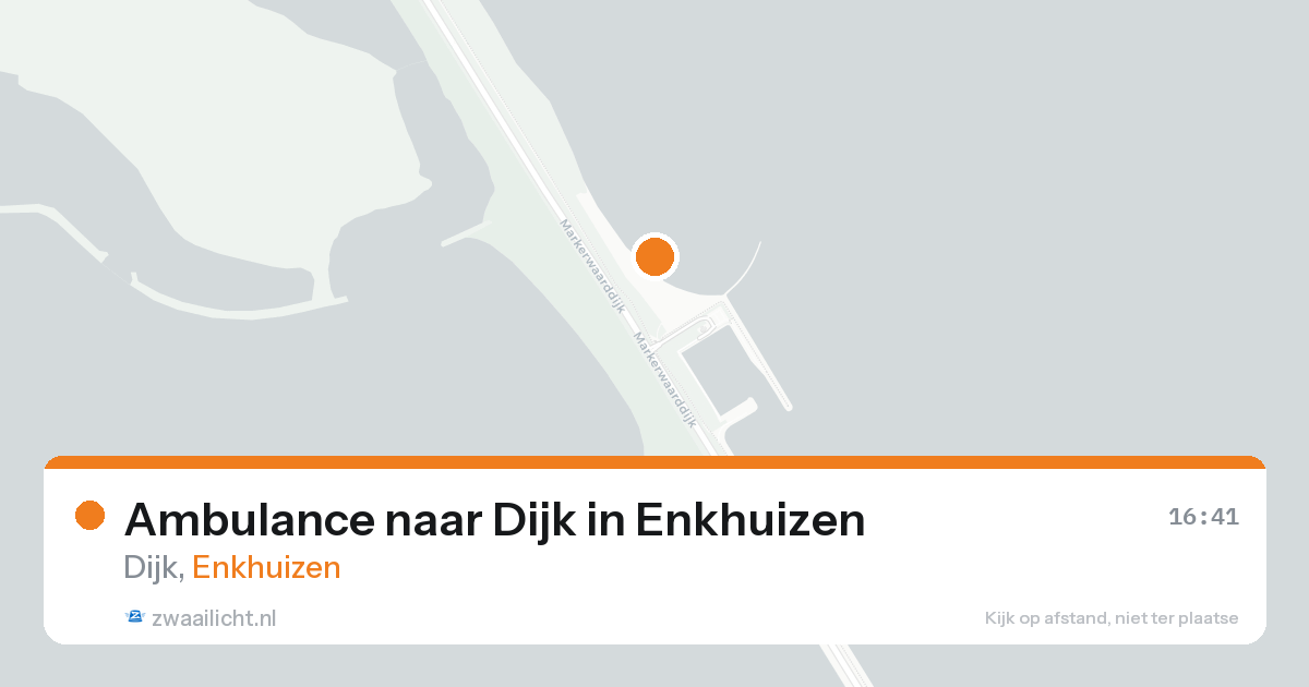 Ambulance naar Dijk in Enkhuizen — 22 mei 2026