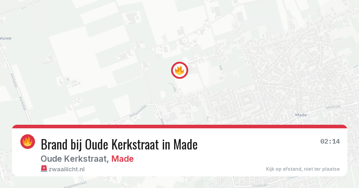 Brand bij Oude Kerkstraat in Made — 6 jun 2026