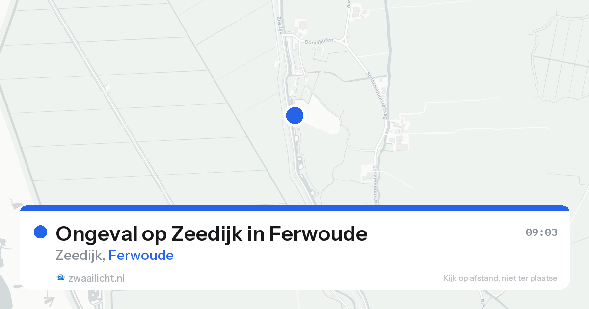 Ongeval op Zeedijk in Ferwoude — 8 aug 2026