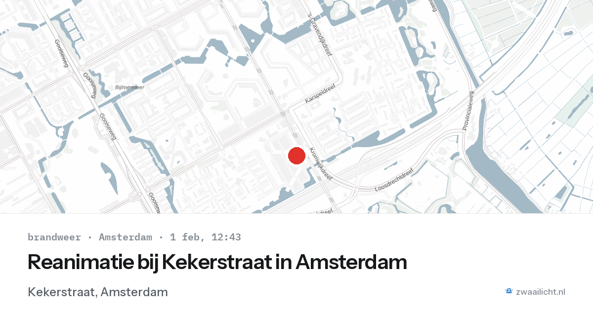 Reanimatie bij Kekerstraat in Amsterdam — 1 feb 2026