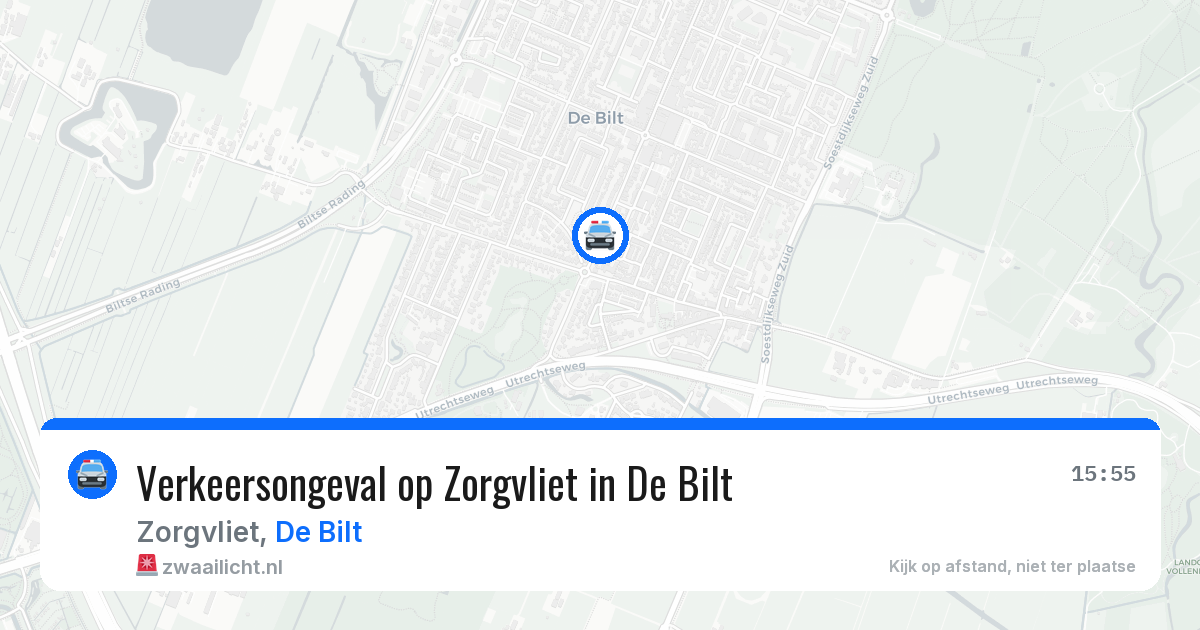 Verkeersongeval op Zorgvliet in De Bilt — 4 jul 2026