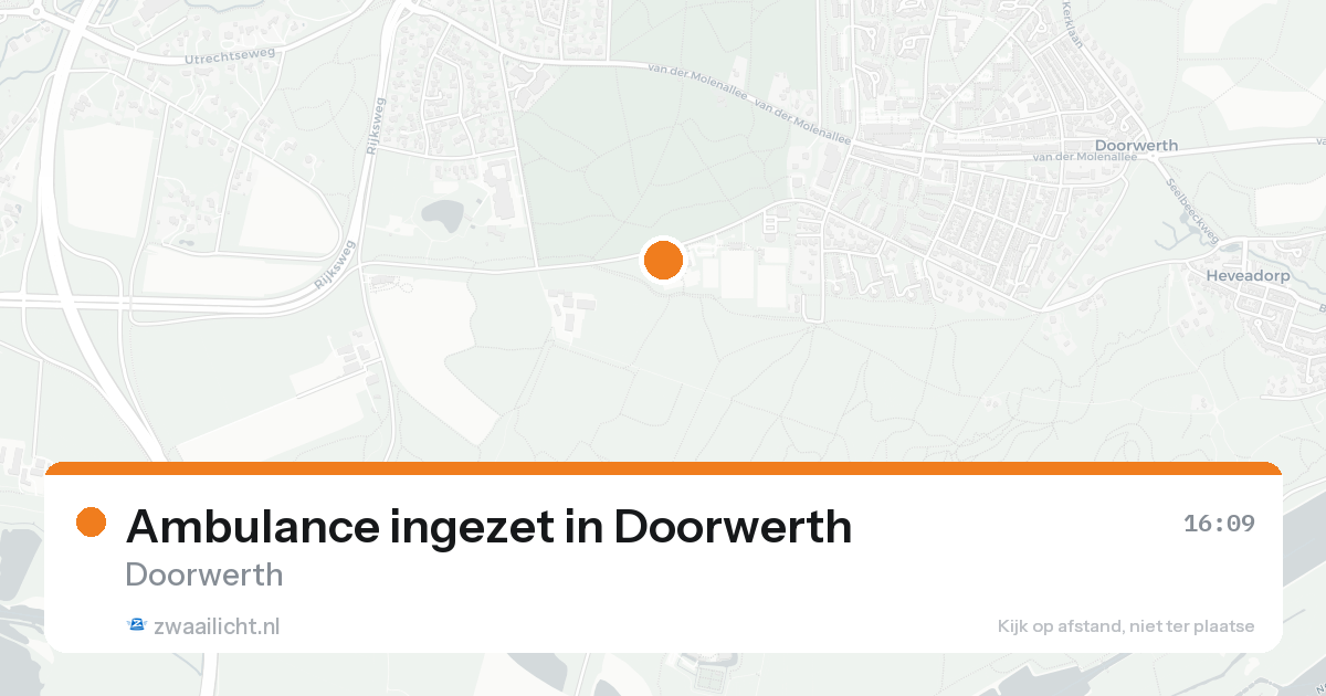 Ambulance ingezet in Doorwerth — 16 aug 2026