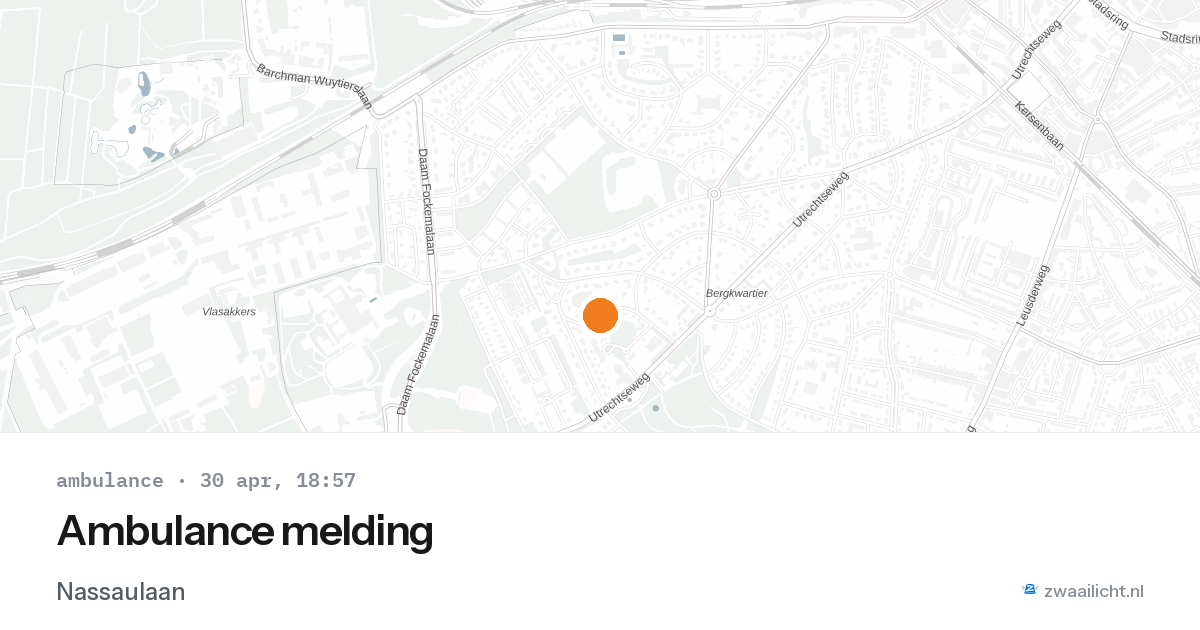 Ambulance melding — 30 apr 2026