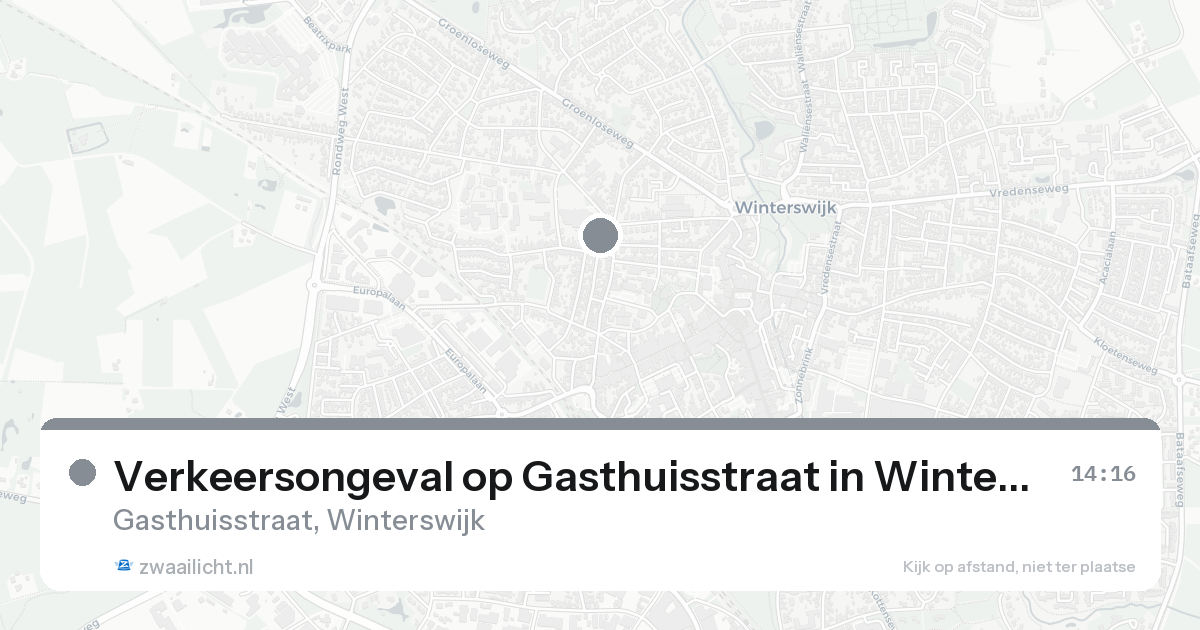 Verkeersongeval op Gasthuisstraat in Winterswijk — 18 aug 2026