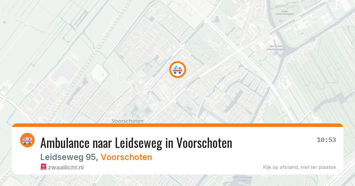 Ambulance naar Leidseweg in Voorschoten — 19 mrt 2026