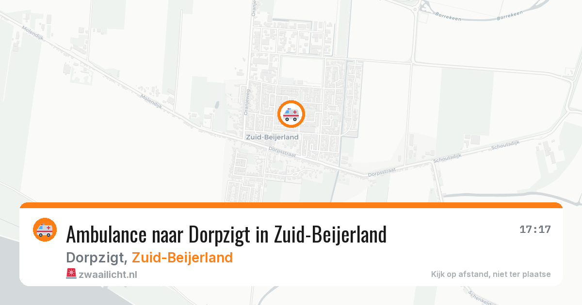 Ambulance naar Dorpzigt in Zuid-Beijerland — 23 mrt 2026