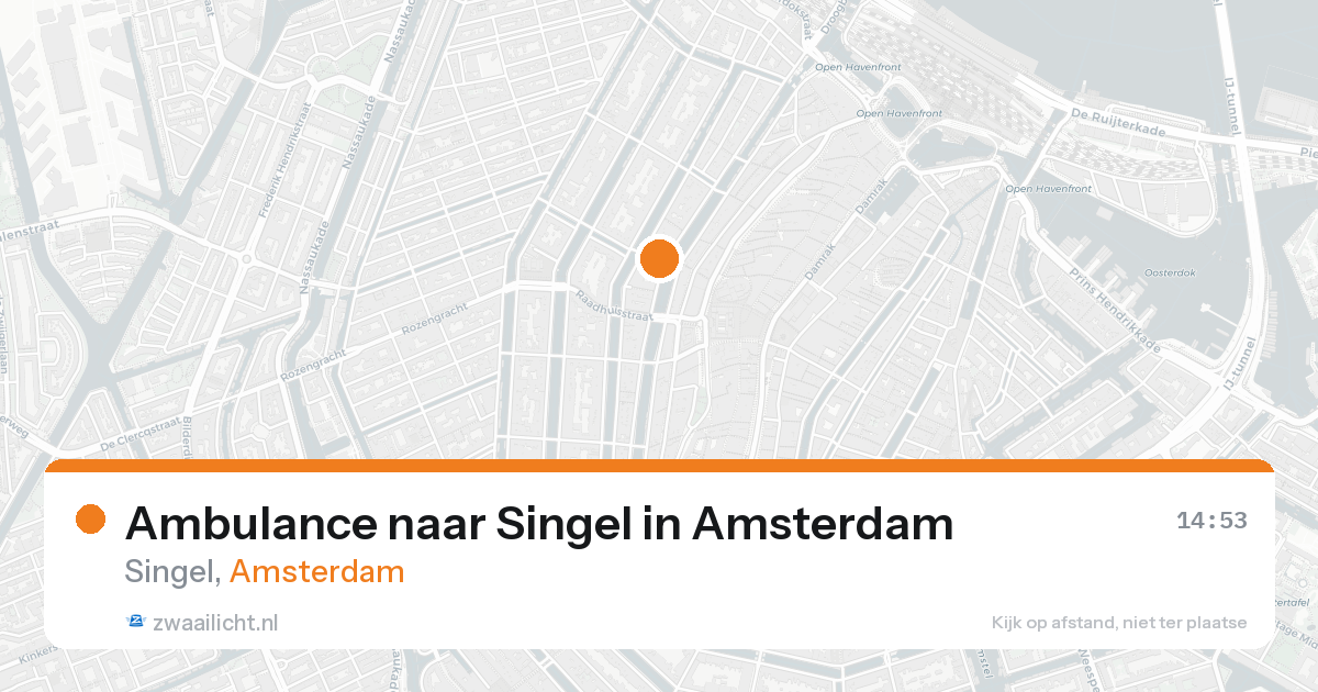 Ambulance naar Singel in Amsterdam — 15 aug 2026