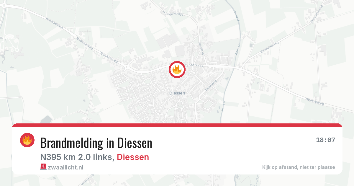 Brandmelding in Diessen — 29 mei 2026