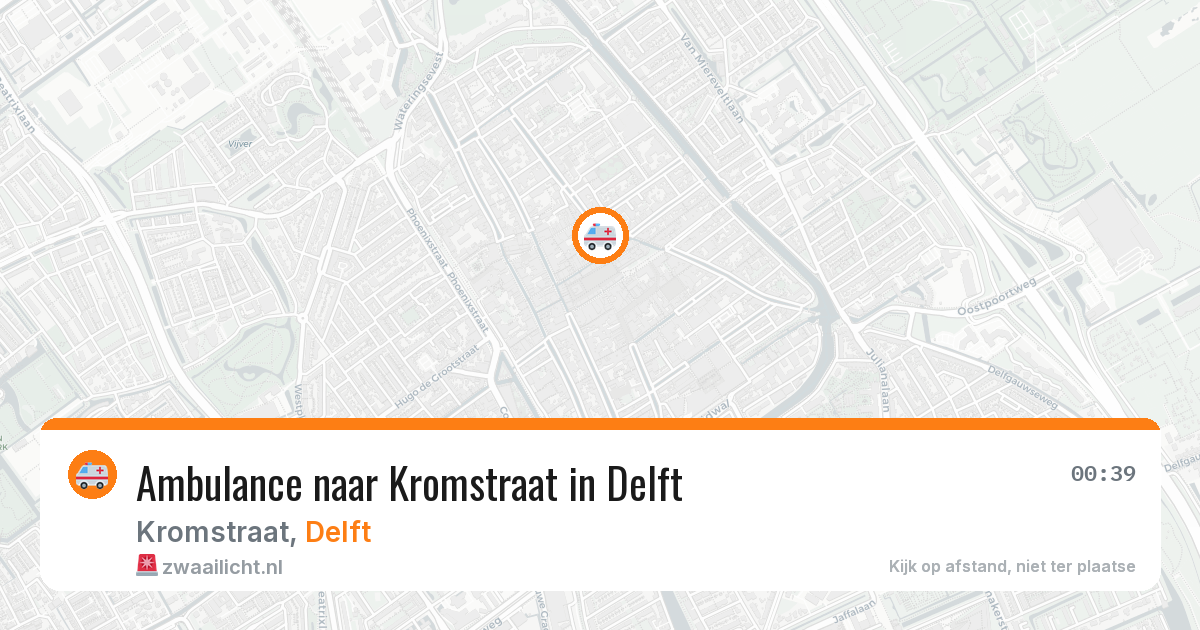 Ambulance naar Kromstraat in Delft — 25 apr 2026