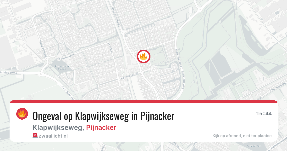 Ongeval op Klapwijkseweg in Pijnacker — 6 jul 2026