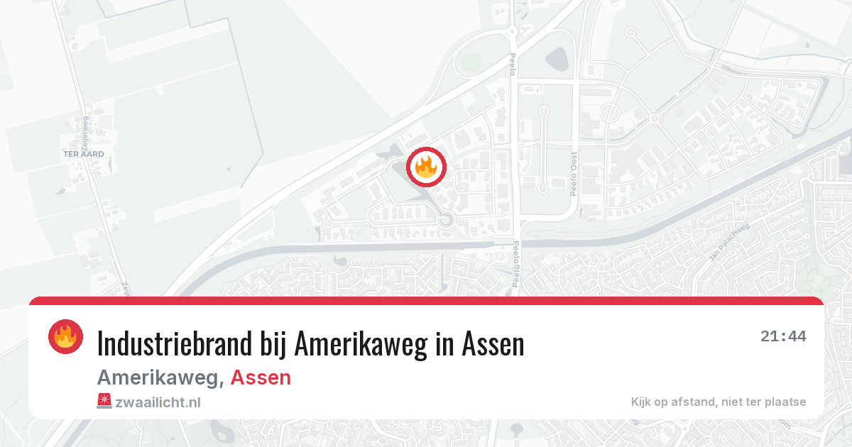 Industriebrand bij Amerikaweg in Assen — 5 jul 2026