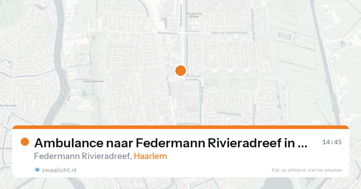 Ambulance naar Federmann Rivieradreef in Haarlem — 22 aug 2026
