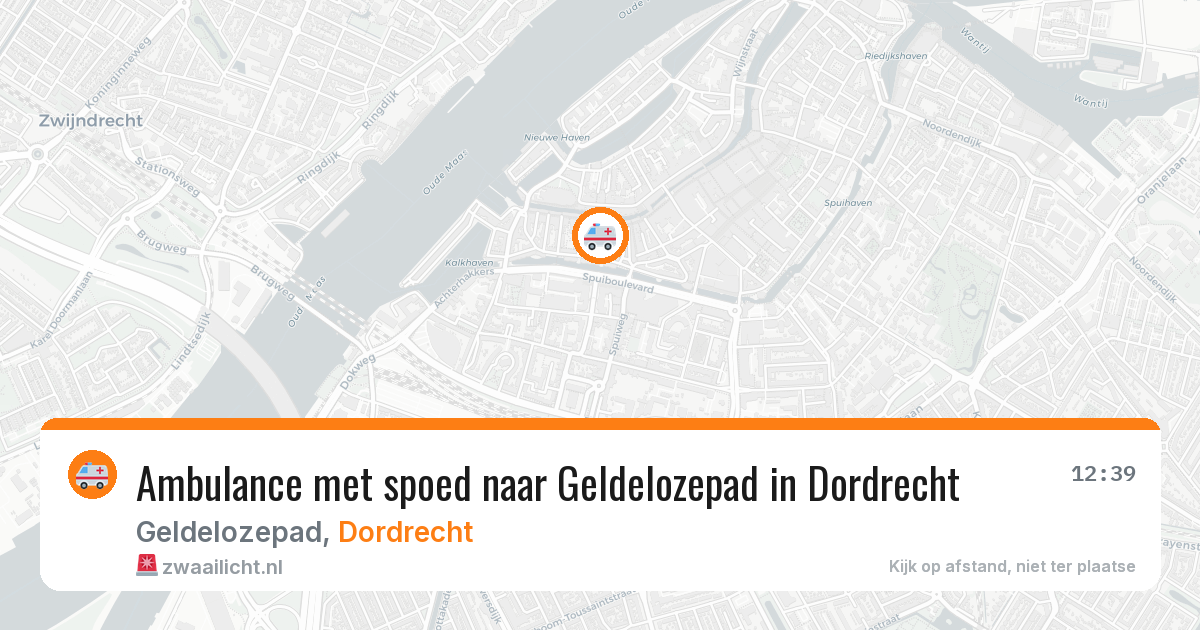 Ambulance met spoed naar Geldelozepad in Dordrecht — 18 jan 2026