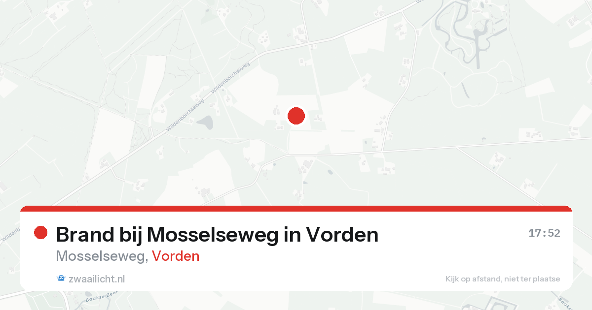Brand bij Mosselseweg in Vorden — 18 aug 2026