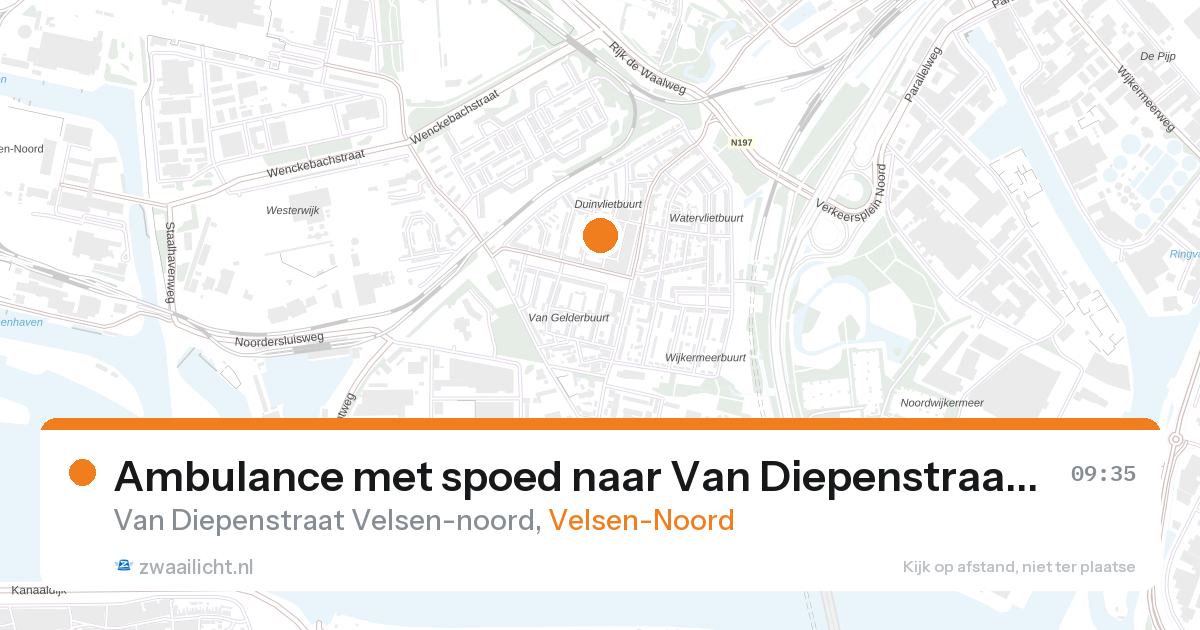 Ambulance met spoed naar Van Diepenstraat Velsen-noord in Velsen-Noord — 28 aug 2026