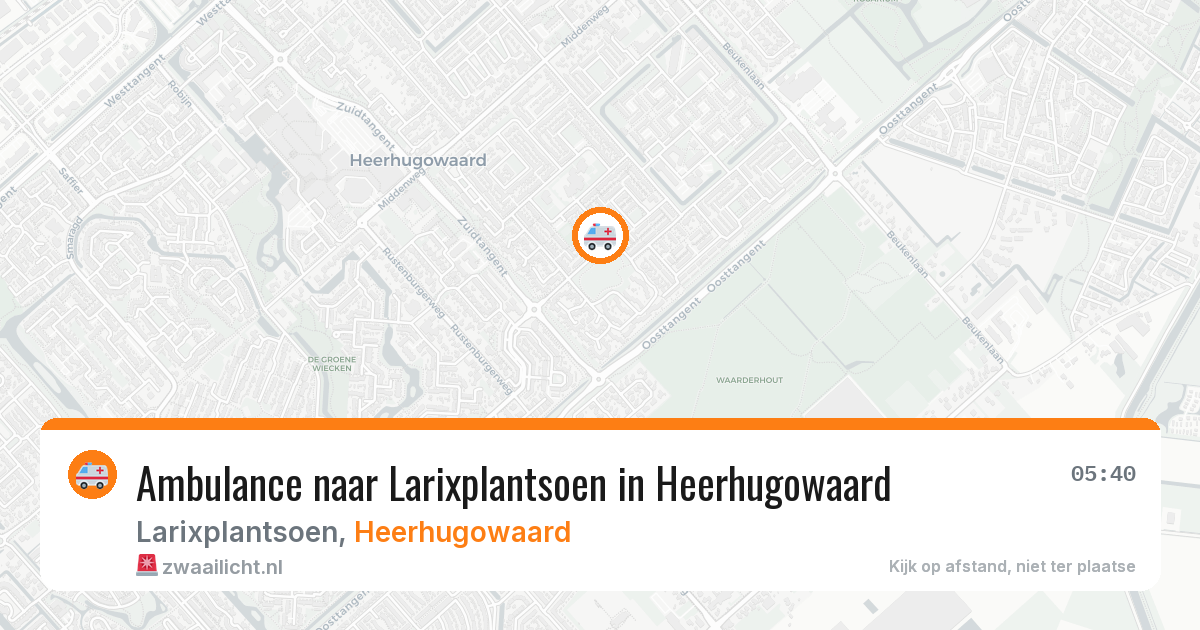 Ambulance naar Larixplantsoen in Heerhugowaard — 27 jun 2026