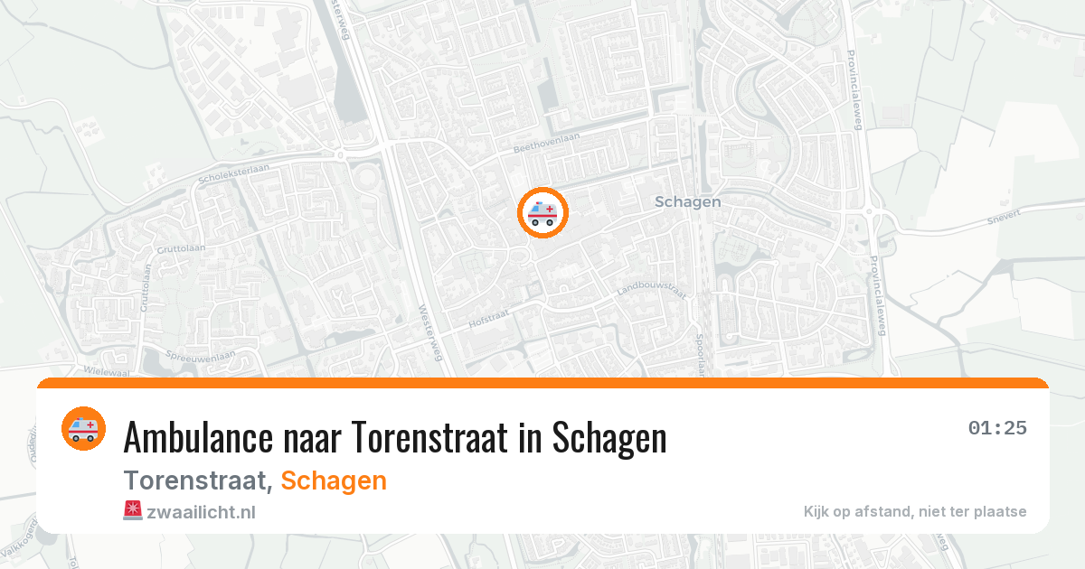 Ambulance naar Torenstraat in Schagen — 14 mei 2026