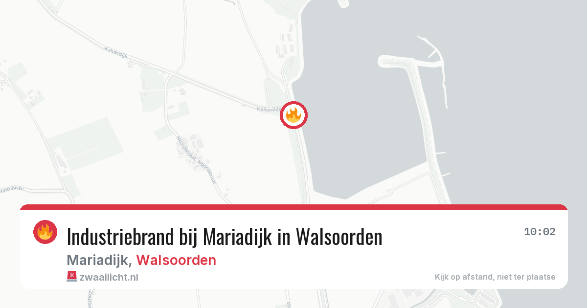 Industriebrand bij Mariadijk in Walsoorden — 17 apr 2026