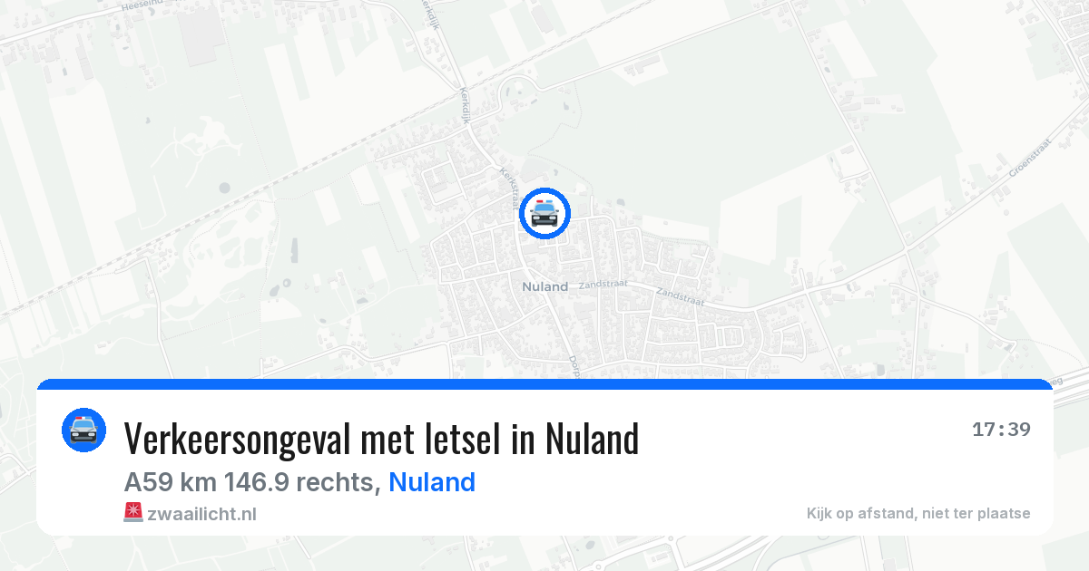 Verkeersongeval met letsel in Nuland — 15 apr 2026