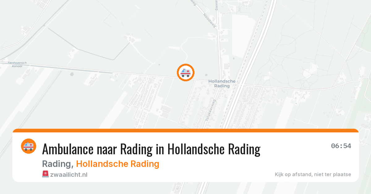 Ambulance naar Rading in Hollandsche Rading — 14 aug 2026