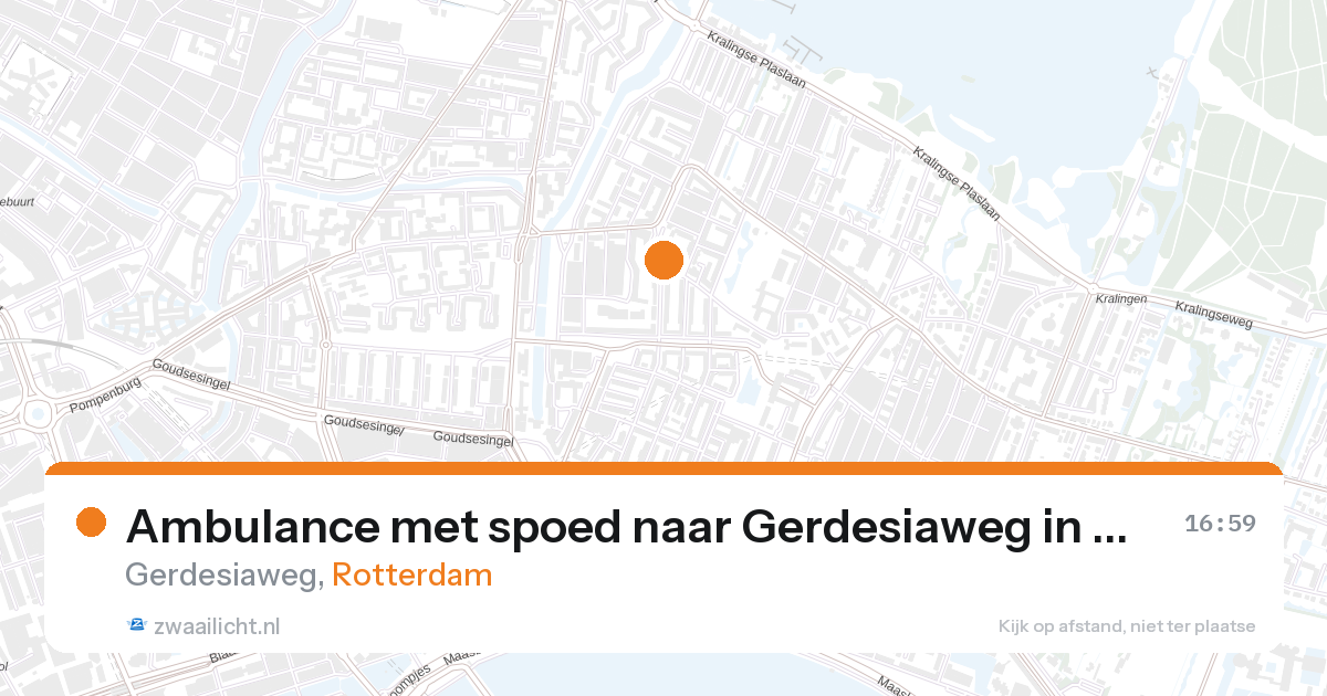 Ambulance met spoed naar Gerdesiaweg in Rotterdam — 27 aug 2026