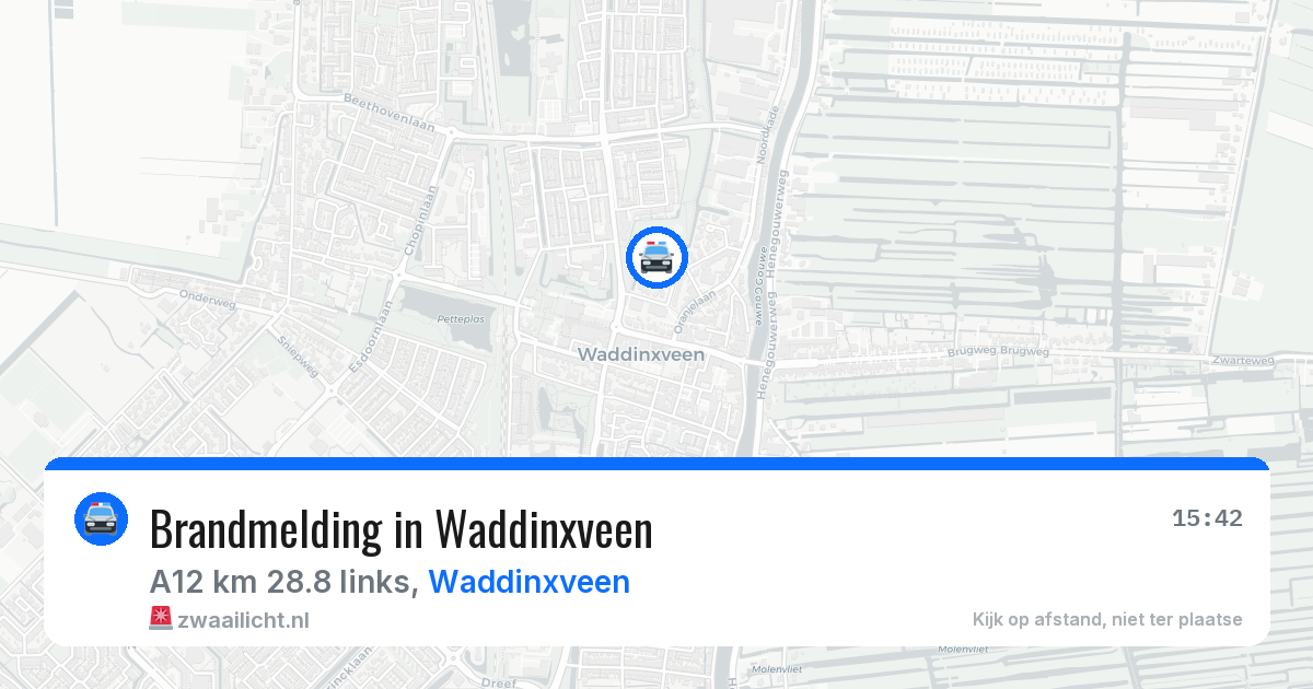 Brandmelding in Waddinxveen — 25 mei 2026