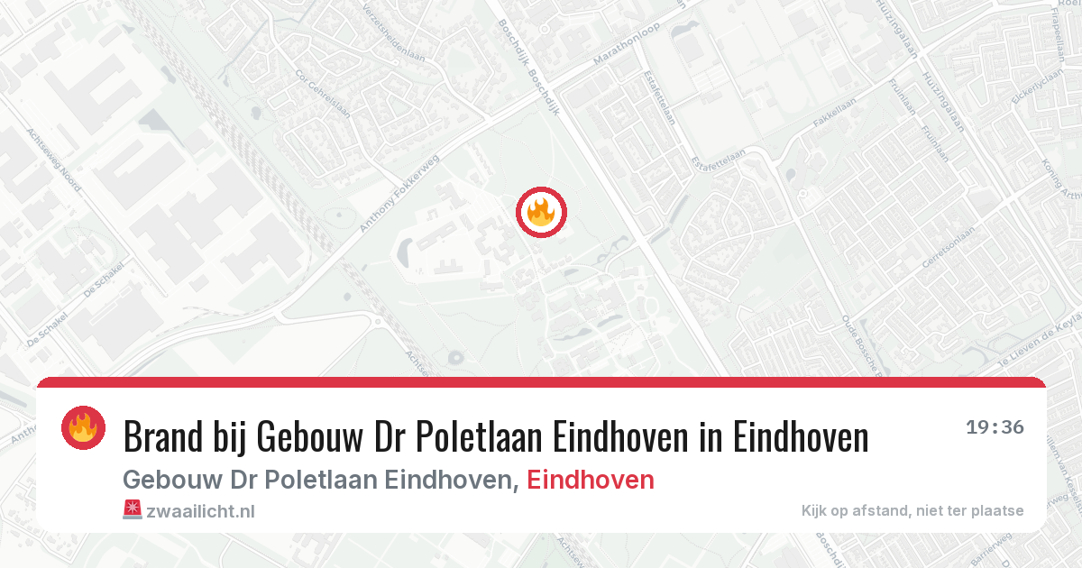 Brand bij Gebouw Dr Poletlaan Eindhoven in Eindhoven — 25 apr 2026