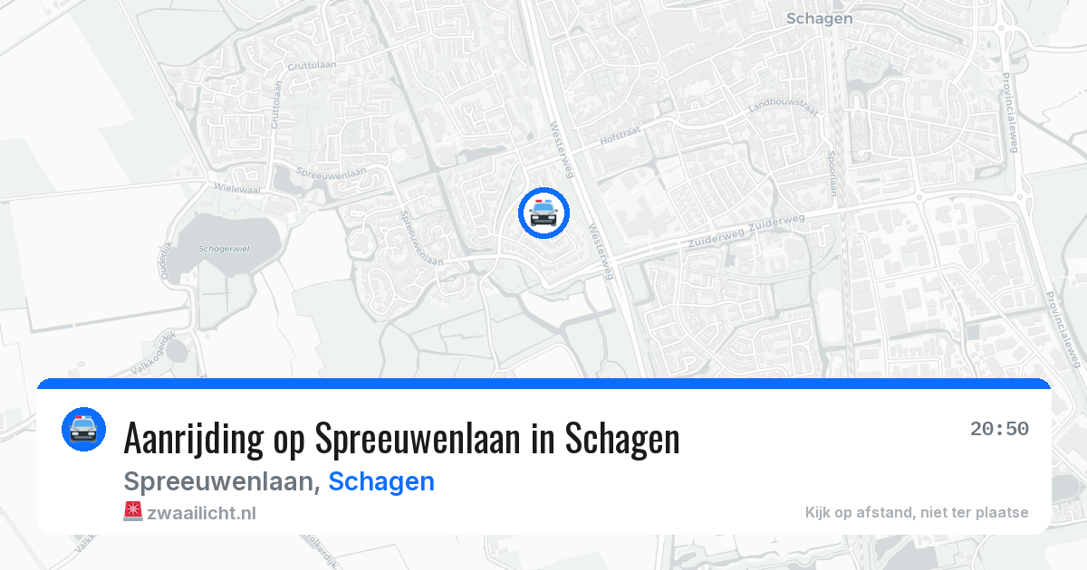 Aanrijding op Spreeuwenlaan in Schagen — 22 mrt 2026