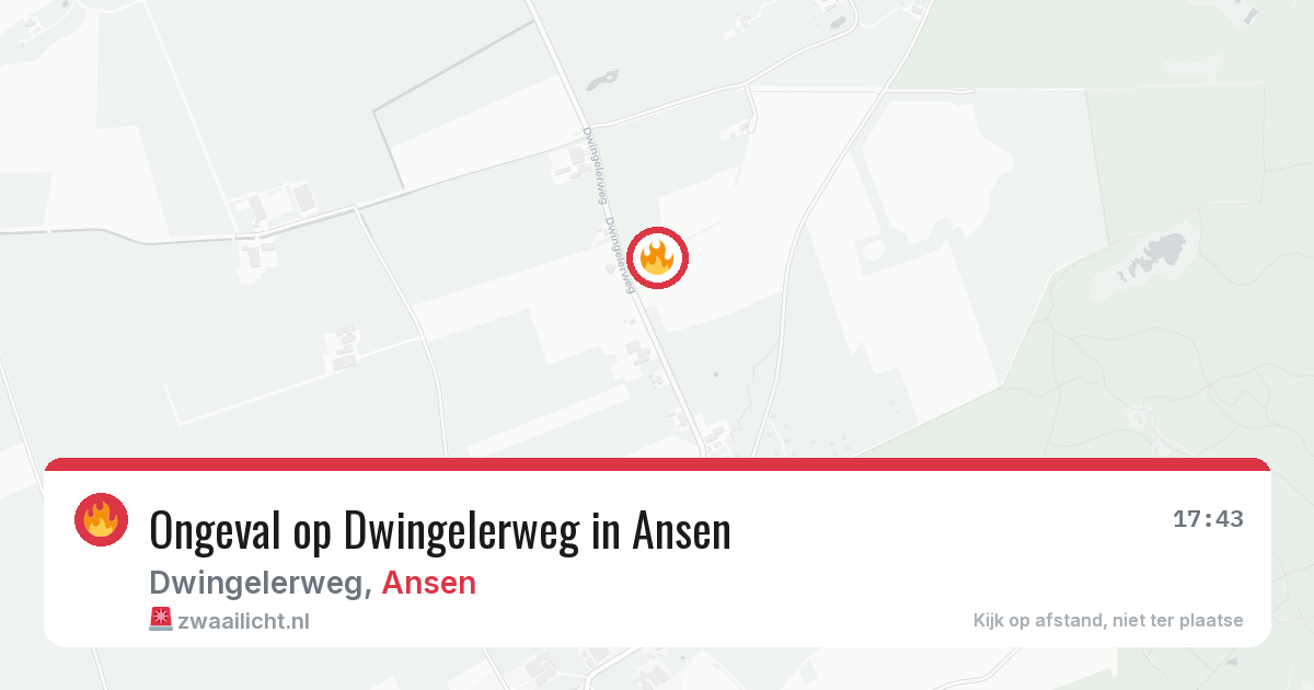 Ongeval op Dwingelerweg in Ansen — 1 jul 2026