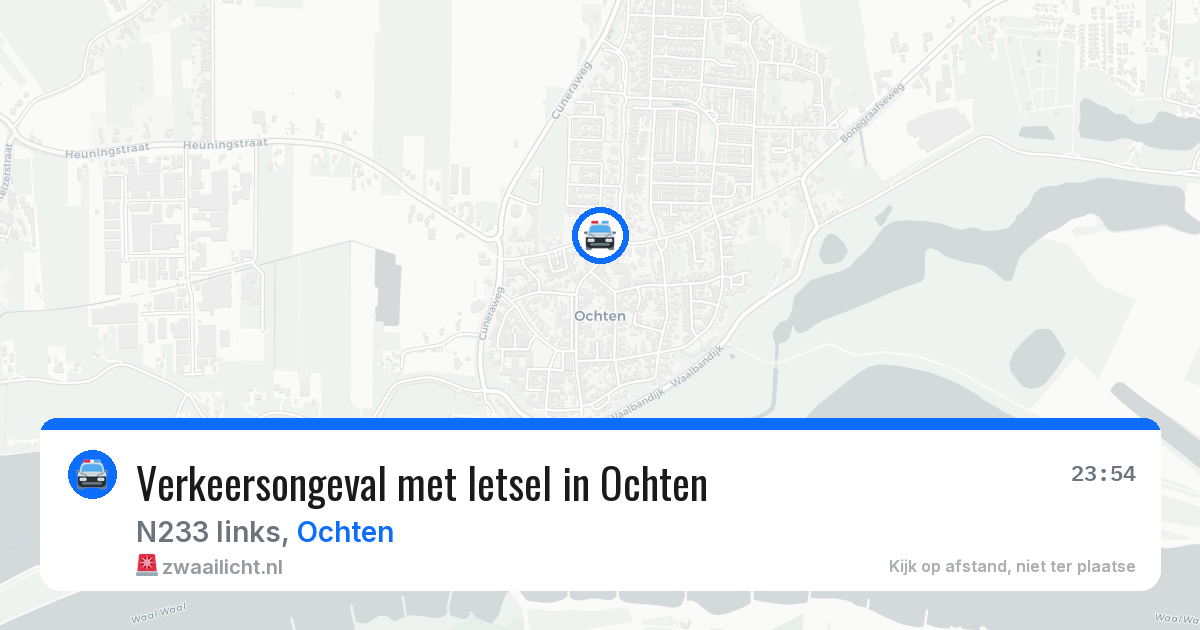 Verkeersongeval met letsel in Ochten — 4 jul 2026