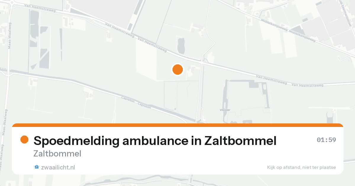 Spoedmelding ambulance in Zaltbommel — 20 aug 2026