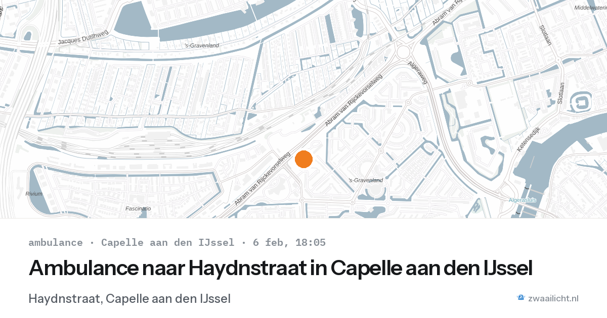 Ambulance naar Haydnstraat in Capelle aan den IJssel — 6 feb 2026