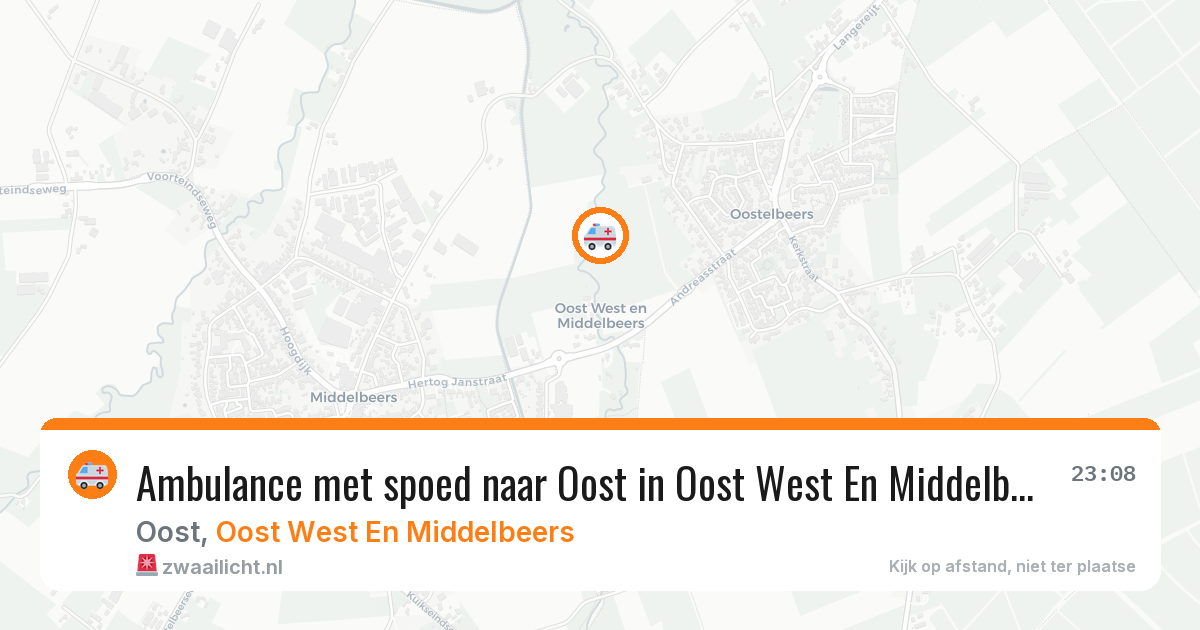 Ambulance met spoed naar Oost in Oost West En Middelbeers — 18 mrt 2026