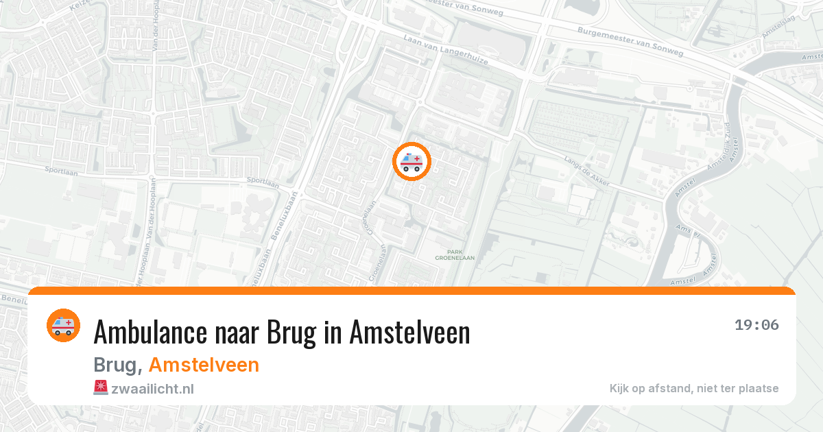 Ambulance naar Brug in Amstelveen — 11 jun 2026