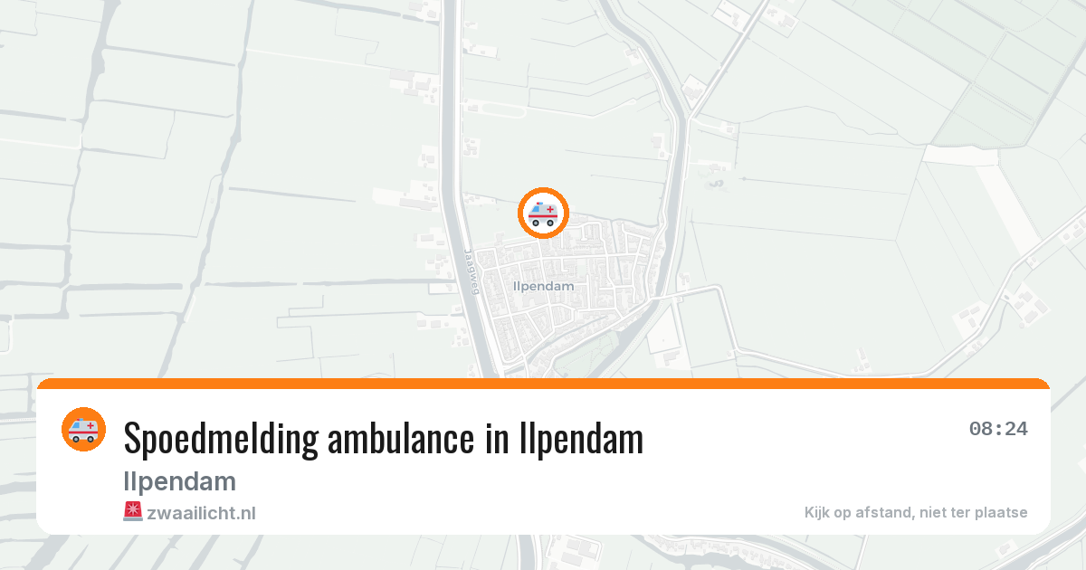 Spoedmelding ambulance in Ilpendam — 26 jun 2026