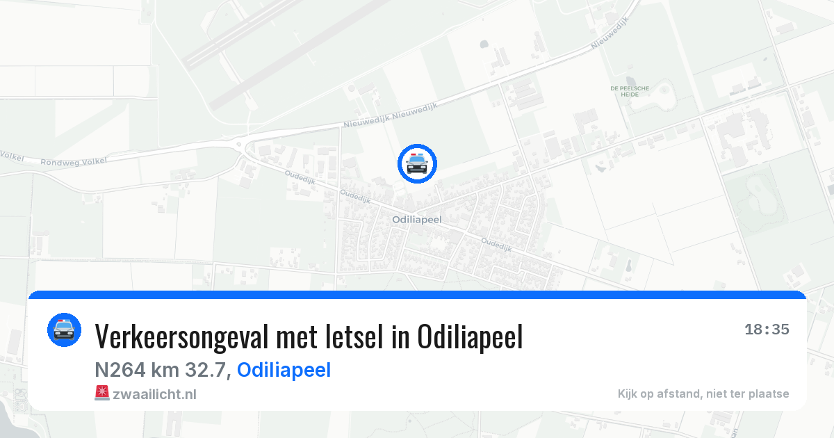Verkeersongeval met letsel in Odiliapeel — 2 jul 2026