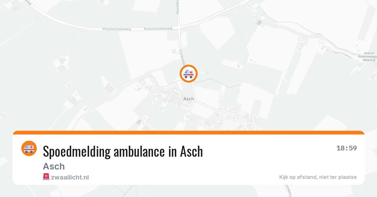 Spoedmelding ambulance in Asch — 25 apr 2026