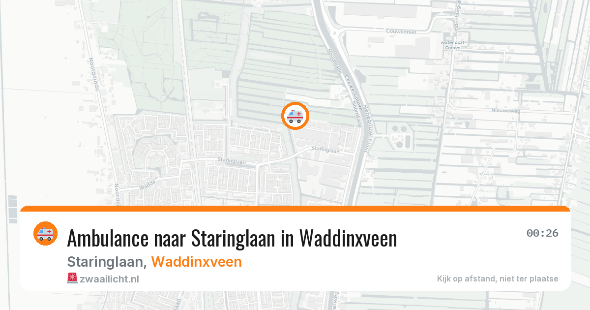 Ambulance naar Staringlaan in Waddinxveen — 6 jun 2026