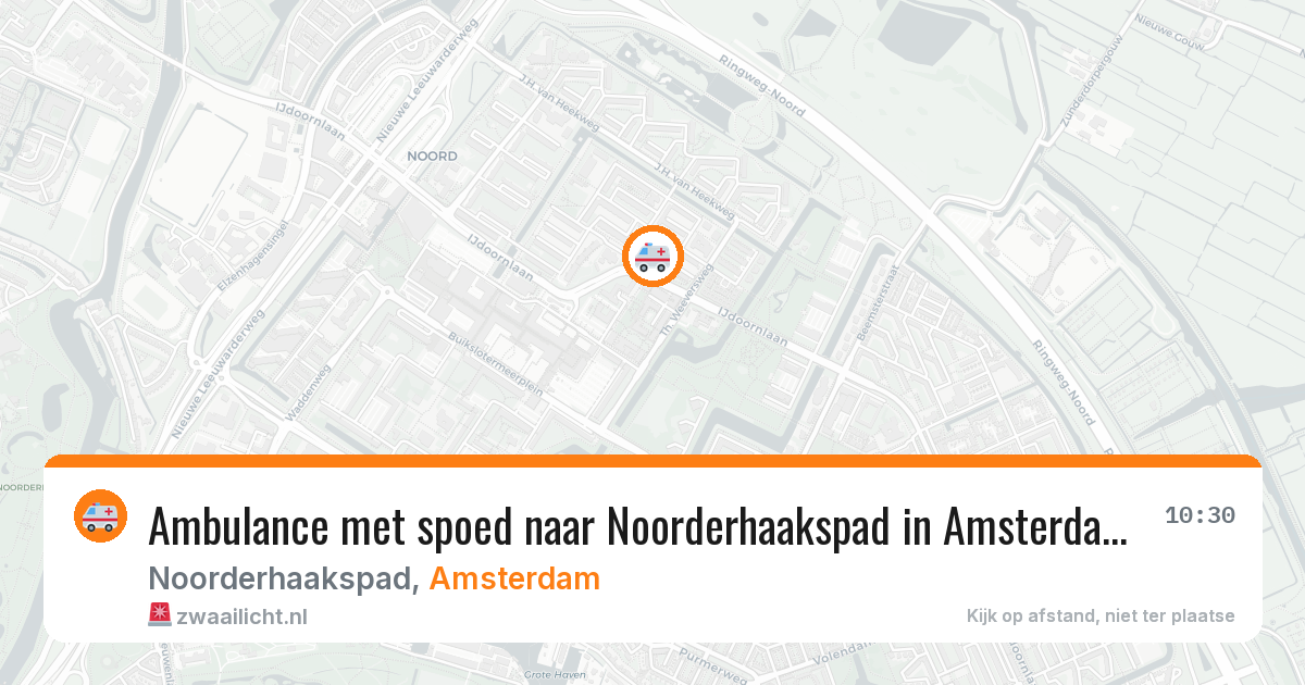 Ambulance met spoed naar Noorderhaakspad in Amsterdam — 30 mei 2026