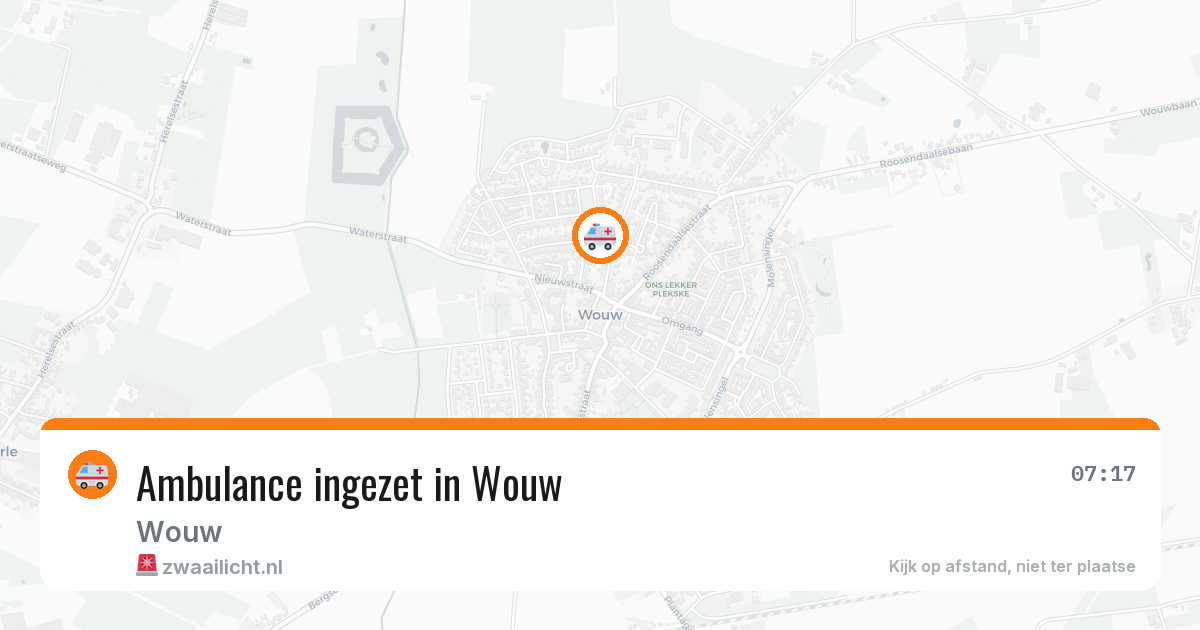 Ambulance ingezet in Wouw — 19 mei 2026