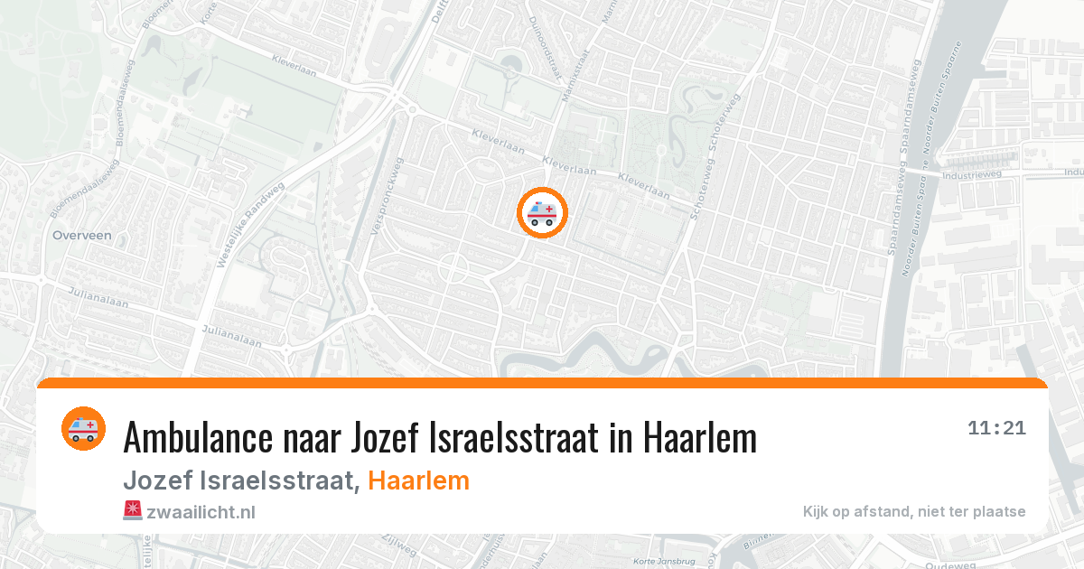 Ambulance naar Jozef Israelsstraat in Haarlem — 11 aug 2026