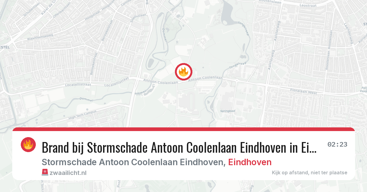 Brand bij Stormschade Antoon Coolenlaan Eindhoven in Eindhoven — 28 jun 2026