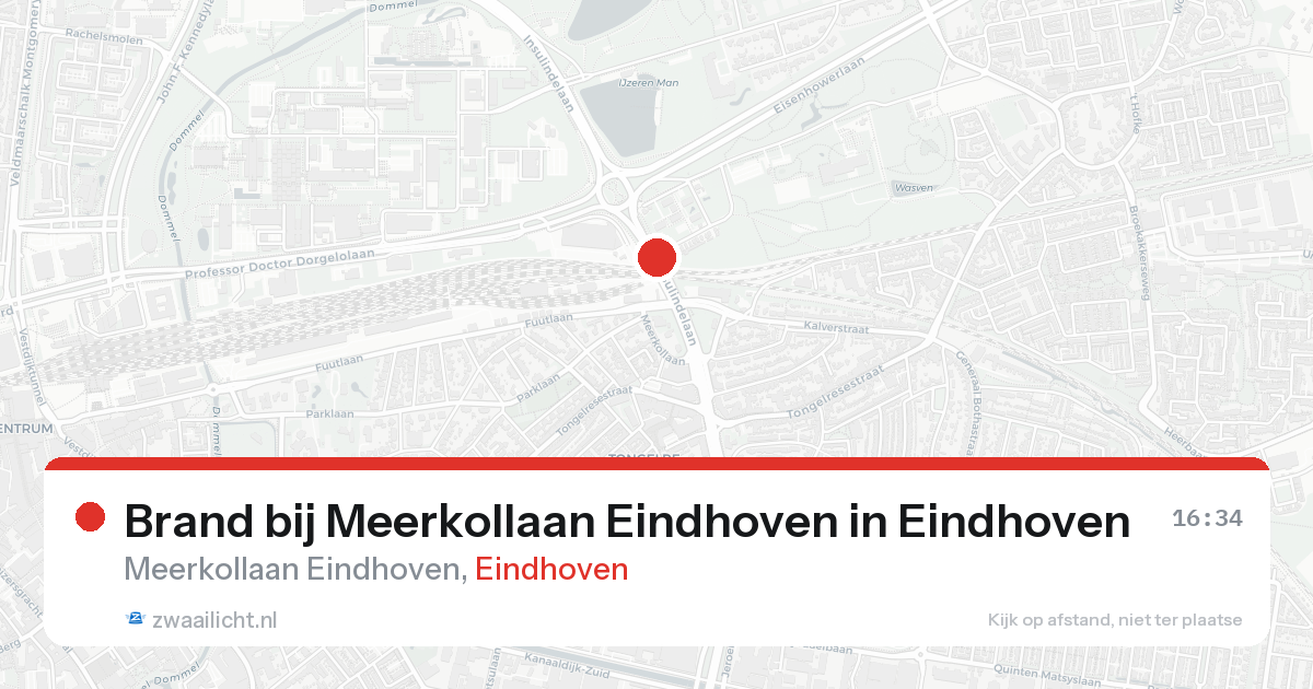 Brand bij Meerkollaan Eindhoven in Eindhoven — 18 aug 2026