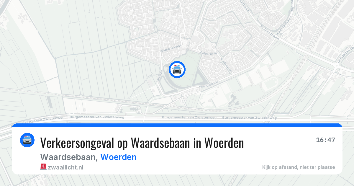 Verkeersongeval op Waardsebaan in Woerden — 26 mei 2026