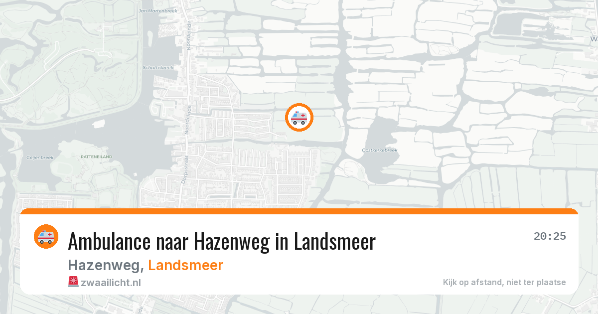 Ambulance naar Hazenweg in Landsmeer — 7 jul 2026