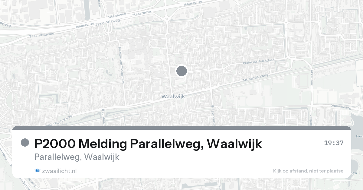 P2000 Melding Parallelweg, Waalwijk — 22 aug 2026