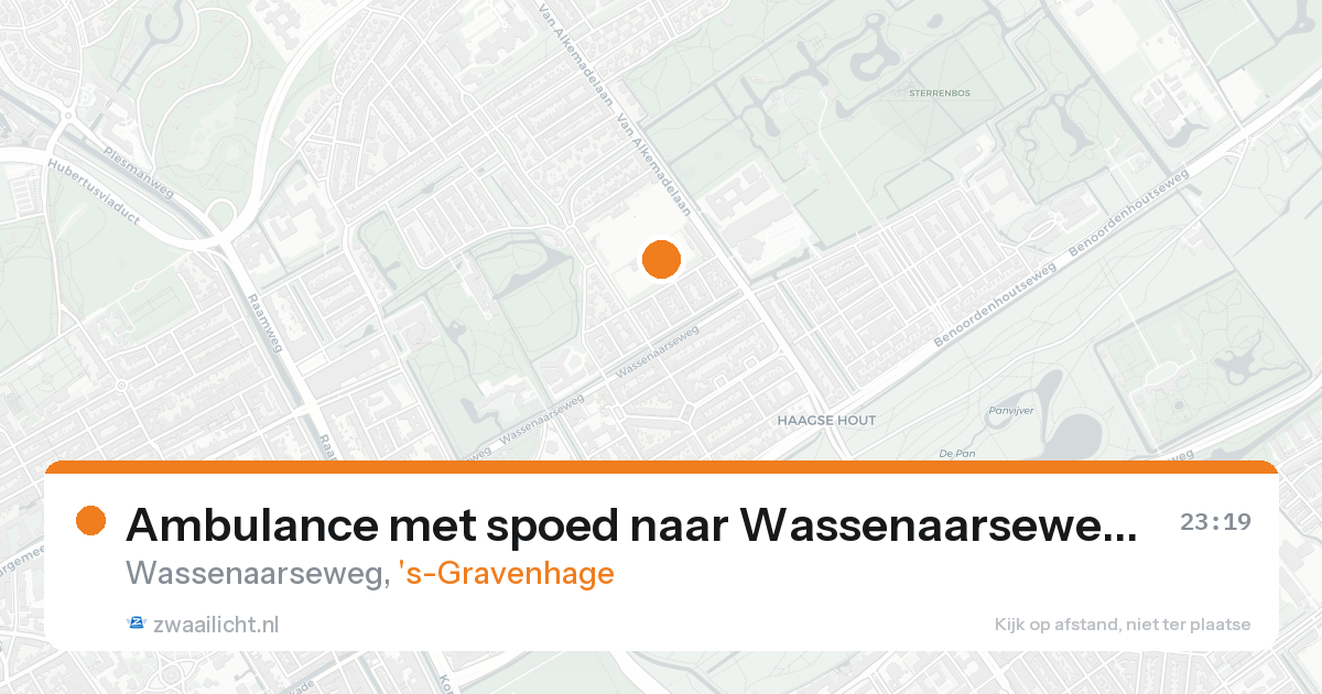 Ambulance met spoed naar Wassenaarseweg in 's-Gravenhage — 25 aug 2026