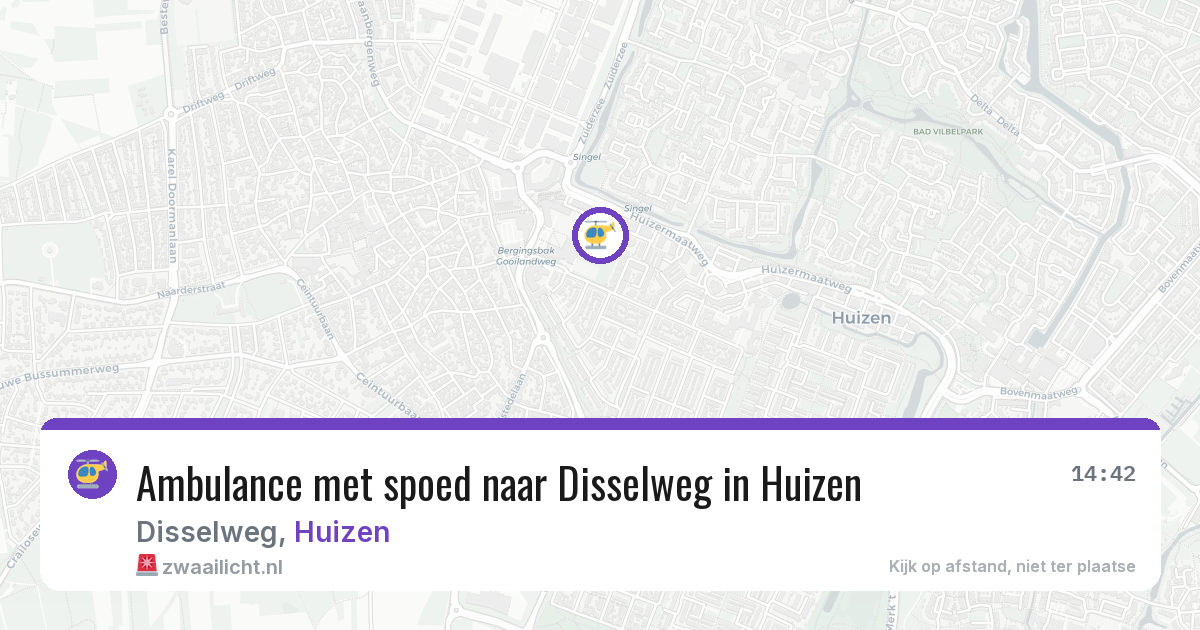 Ambulance met spoed naar Disselweg in Huizen — 11 mrt 2026