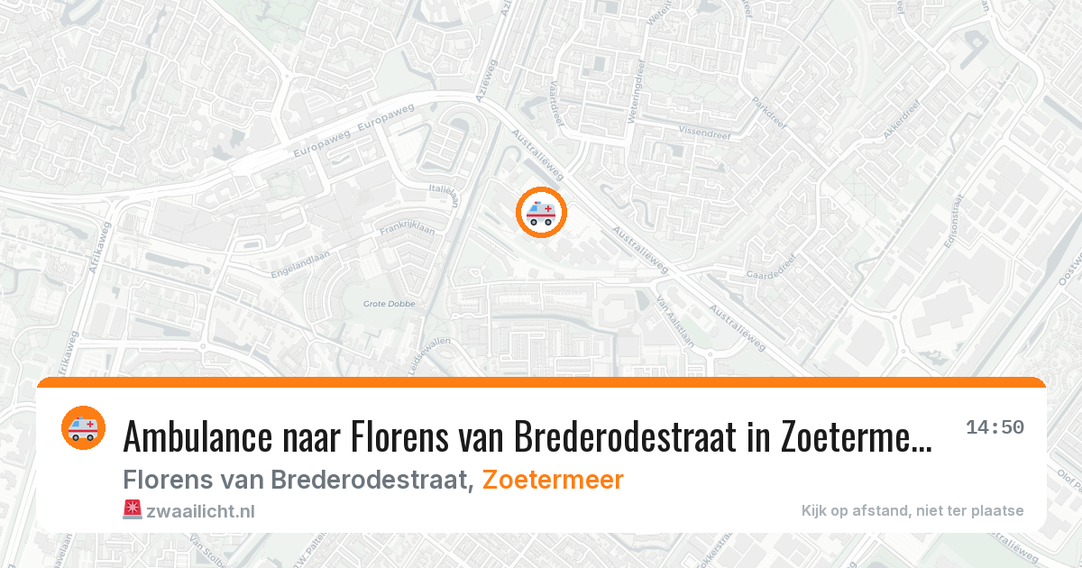 Ambulance naar Florens van Brederodestraat in Zoetermeer — 24 jun 2026